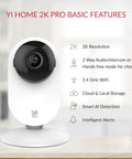 Two Pack Smart Home Camera System With 1080p WiFi Indoor Surveillance AI Human Detection Pet Monitor Two Way Audio Cloud Service Optional 24 Seven Emergency Response Works With Alexa And Google Assistant