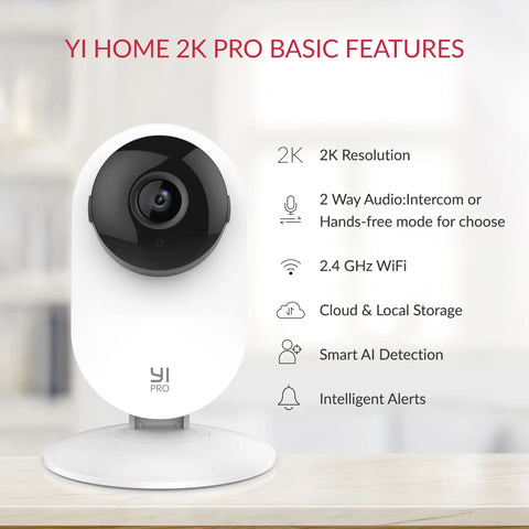 Two Pack Smart Home Camera System With 1080p WiFi Indoor Surveillance AI Human Detection Pet Monitor Two Way Audio Cloud Service Optional 24 Seven Emergency Response Works With Alexa And Google Assistant