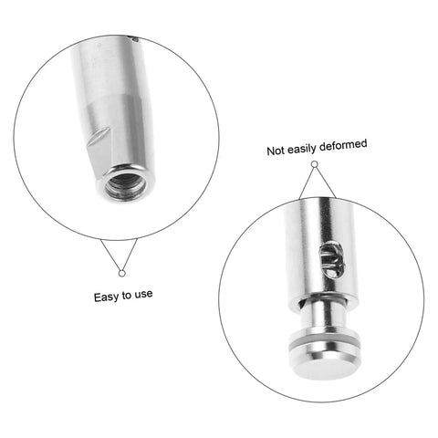 Pro Grade Replacement Tip Foil Hand Cord for medieval fencing accessories, silver stainless steel tip close-up, easy to use