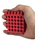 Cat5 And Cat6 Wire Management Comb For Taming That Ethernet Mess In Server Racks While Keeping Your Tech Rig Clean And Totally Pro During Heavy Cable Bundling, red plastic, held in hand.