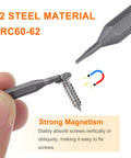 Pentagon Screwdriver Bit Set P2 P5 P6 5/32 Inch Hex Shank 28mm Length Magnetic S2 steel with strong magnetism in use