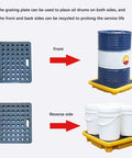 Industrial Oil Spill Containment Tray With Anti Slip Polyethylene Platform, Heavy Duty, used for drums and buckets