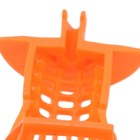 VINGVO 2 Pack Bathtub Drain Hair Catcher for Bathroom, 1.5 to 2 Inch Drains, close-up of orange plastic design.
