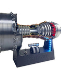 Aircraft Turbofan Engine Model Kit With Magnetic Base Tail And Side LED Lights Type C Charging 3D printed desktop display