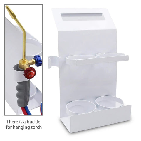 MAPP Torch Kit With Self Pressure Gauge And Tank Stand And Flint Lighter And Safety Glasses No Gas Cylinders Included For Soldering
