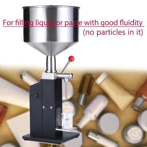 Manual Paste And Liquid Filling Machine For 5 To 50 Ml Adjustable Bottle Filler Ideal For Shampoo Gel Lotion Body Wash Lip Gloss Essential Oils