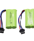 Two Pack 7.4V 2S 600mAh Li Ion Rechargeable Battery With SM-4P Plug And Charger Cable For Water Bead Blasters And DE85 RC Cars