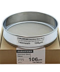 140 Mesh Stainless Steel Lab Sieve 8 Inch Sifter For Powder Pellet Flour Liquid Filtration on cardboard packaging