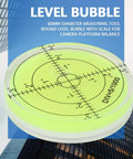 Ycauty Bubble Spirit Level 60 * 12mm Degree Marked Surface Circular Level on a geometrical background.