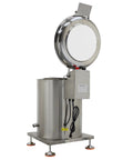 Straight Up Electric Food Dehydrator Spin Dryer Featuring Adjustable Centrifugal Action Up To Eight Hundred Fifty Rpm crafted in stainless steel.