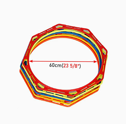 Octagon rings from RC FPV Racing Training Set with PVC, 60cm diameter, ideal for drone obstacle courses and model aircraft training.