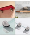 Beefed-Up Shelf Clamp Set 4 Pack For Wood And Glass Adjustable Wall Mount Brackets With Anti Slip Floating Design installed