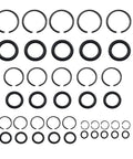 Secure Rock Solid Impact Sockets Fast With Tough Steel Retainer Rings For 38, 12 And 34 Inch Air Wrenches Plus O-Rings To Keep Your Garage Tools Locked In Without Any Slipping Or Losing Parts During Heavy Duty Jobs Today. Black metal retainer rings and O-rings set for impact sockets