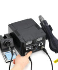 2 In 1 750W LED Digital Soldering Station With Hot Air Rework Gun And Soldering Iron For Phone PCB IC SMD BGA Welding 110V