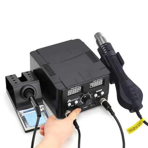 2 In 1 750W LED Digital Soldering Station With Hot Air Rework Gun And Soldering Iron For Phone PCB IC SMD BGA Welding 110V