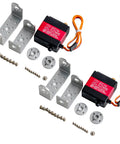 Built Tough Heavy Duty Digital Servo Motor With Solid Full Metal Gears And Killer Twenty Five Kilogram Torque and mounting hardware.