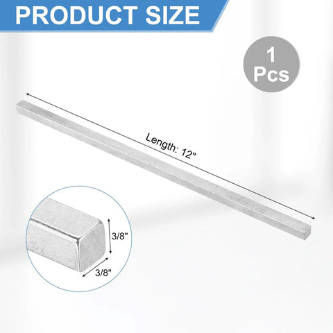 Three Eighths Inch Square Steel Key Stock By Three Eighths Inch By Twelve Inch Cold Drawn 45 Steel Bar For Gearbox Coupling