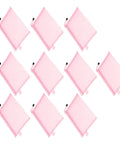 Mesh Zipper Pouch A5 Size File Organizer Bag 10 Pack for Travel On the Go Office School Supplies and Cosmetics 9.4 by 7.1 Inches Pink Nylon Document Bags