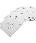 Heavy Duty Furniture Leg Pads And Table Leg Connectors With 25 Piece Mounting Hardware Kit For Chairs Tables And Couches showing silver steel base mounts.