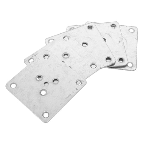Heavy Duty Furniture Leg Pads And Table Leg Connectors With 25 Piece Mounting Hardware Kit For Chairs Tables And Couches showing silver steel base mounts.