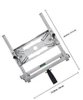 Adjustable Stainless Steel Edge Guide Positioner For Cutters And Grinders Heckin Solid Heavy Duty Metal Workshop Fence on white background.