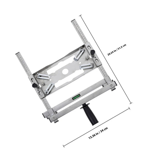 Hella Stable Adjustable Cutting Machine Support Stand Nails Every Cut With Rugged Edge Locator For Slick Woodworking And Grinder Rigs, stainless steel frame, 20.24 x 13.36 in