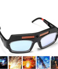 One Pair Solar Auto Darkening Welding Goggles For Safety Built Tough With All Day Comfort And Anti Glare UV IR Protection