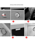 Installation steps for Keyless Combination Cam Lock With Password Security For Drawers Cabinets Lockers, Zinc Alloy, Rust Resistant