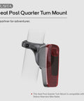 Quarter Turn Seat Post Mount For Wahoo TRACKR Radar fits 27.2mm, 30.9mm, 31.6mm bars shown with attached tail light.
