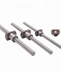 Miniature Ball Screw SFK0802 With Ball Nut for 3D Printer 100 150 200MM Lengths, precision steel, smooth motion, various sizes shown