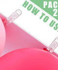 Transparent Balloon Arch Clips Set Of 20 Heavy Duty Plastic Spring Clamps 2.4 Inch used to secure pink balloons