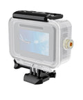 Deep Water Action Camera Case For Osmo Action 6 5 Pro 4 Underwater Housing 40M 131Ft With Anti Fog Inserts, rear view