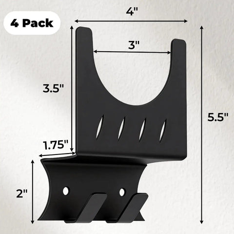 4 Pack Angle Grinder Holders Wall Mount Rack With Cord Hanger For 5 Inch Grinders Heavy Duty Garage Tool Organizer Dimensions