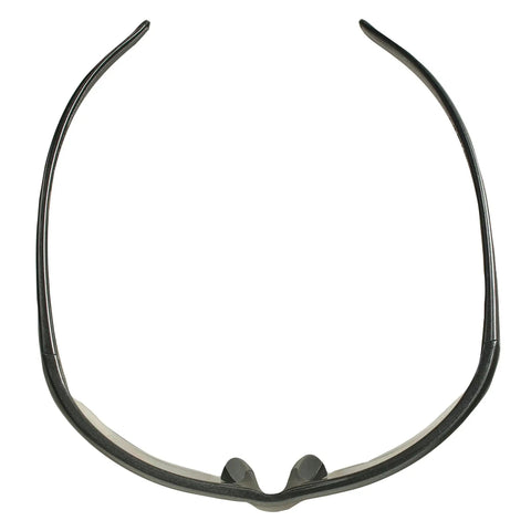 Top view of Equalizer Safety Glasses Smoke Anti Fog Lenses With Gunmetal Frame Built For Outdoor Jobs And Everyday Grinders No Fog All Day
