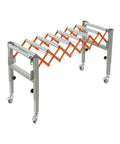 Sturdy Adjustable Conveyor Roller Stand For Table Saw, Heavy Duty Steel Outfeed Support With 110 Lbs Weight Capacity, Anti Rust Design.