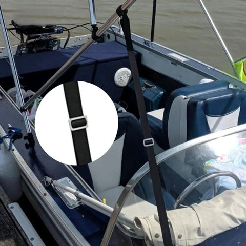 Beefy Heavy Duty Bimini Boat Top Straps With Double End Snap Hook Adjustable From 28 To 60 Inches on boat canopy
