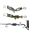 Full Exhaust System With Left And Right Converters And Y Pipe Muffler Replacement For Infiniti G35 05-07, 6-piece kit