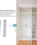 Push Open Cabinet Door Rebound Device ABS 20 Pieces beside open wardrobe highlighting setup use in sliding hardware.