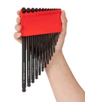 Holding Ball End Hex L Key Set 28 Piece With Inch And Metric Sizes High Leverage Hex Keys In Black And Red Holders