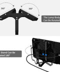 Crazy Bright 400W LED Flood Light With 40000LM, IP66 Waterproof Outdoor Security Lighting, rotation angle demonstration
