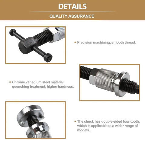 Disc Brake Caliper Piston Rewind Tool DIY Friendly Wind Back Tool Set For Left And Right Hand Threaded Calipers close-up detail