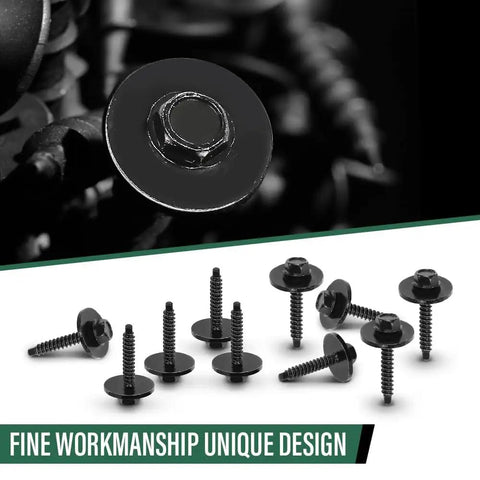 Fender Liner Bolts Kit 10 Pieces Torx Pan Head Screws For Chevy Silverado GMC Sierra Yukon Cadillac Escalade Buick Regal 2008 Through 2021 GM Vehicles Durable Auto Fasteners