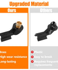 Brass-insert ATV gear shifter rod bushing; two variants shown for Polaris Sportsman, side view
