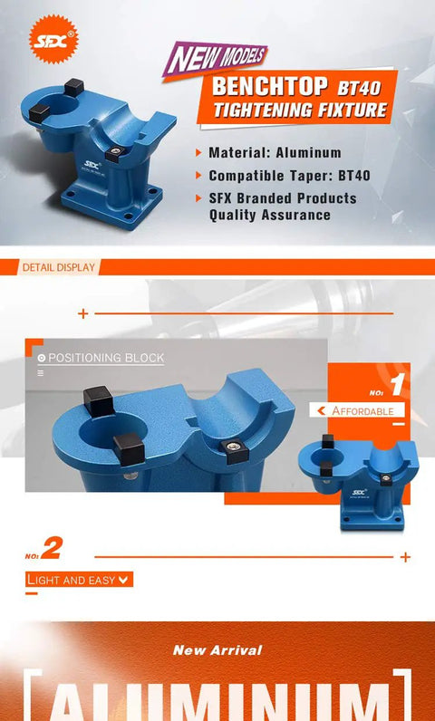 BT40 Tool Holder Tightening Fixture Benchtop Setup Featuring Rock Solid Aluminum Positioning Blocks For Zero Hassle Machine Shop Calibration And Quick Tune Ups