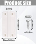 Image showing dimensions of Four Pack Plastic Cooler Hinges For Igloo 50 To 165 Quart Coolers With Sixteen Screws Replacement Parts.