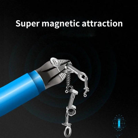Pro Grade Magnetic Anti Slip Drill Bit Set With Seven Phillips Bits demonstrating strong magnetism by holding screws.