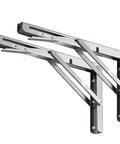 Heavy Duty Folding Shelf Brackets 16 Inch Stainless Steel Supports Collapsible Shelf Bracket For Table And Work Bench 330 Lb