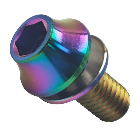 Colorful Titanium M5x12 Hex Bolts With Washers For Water Bottle Cage On Mountain Bike MTB Set Of 4 Beefy Strong Lightweight Screws