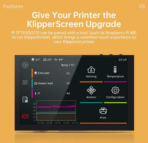 Five Inch HD TFT LCD Capacitive Touch Screen Display With Sharp 800x480 Dsi Panel And Dead Simple Plug And Play Setup For Raspberry Pi 4 3 2 1 Models And 3D Printer Controllers