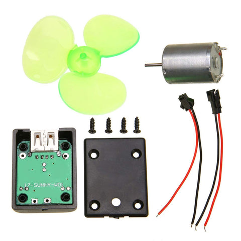 Portable Mini Wind Generator For Emergency Power And Phone Charging With 60Hz Output 6V Voltage And 4 Stroke Engine On The Go Outdoor Power Source components including motor, blade, and wiring visible.